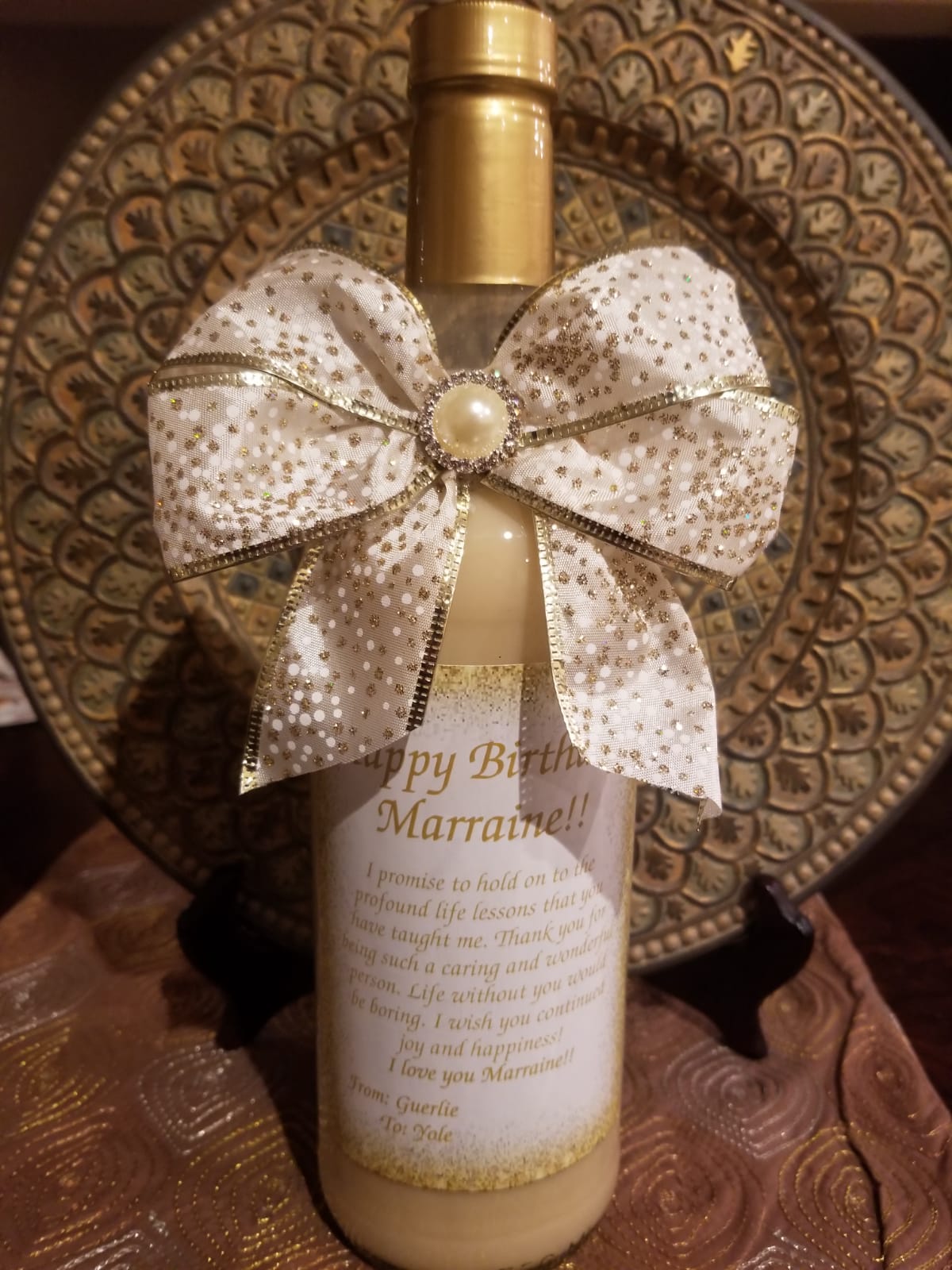 Happy Birthday personalized bottle.